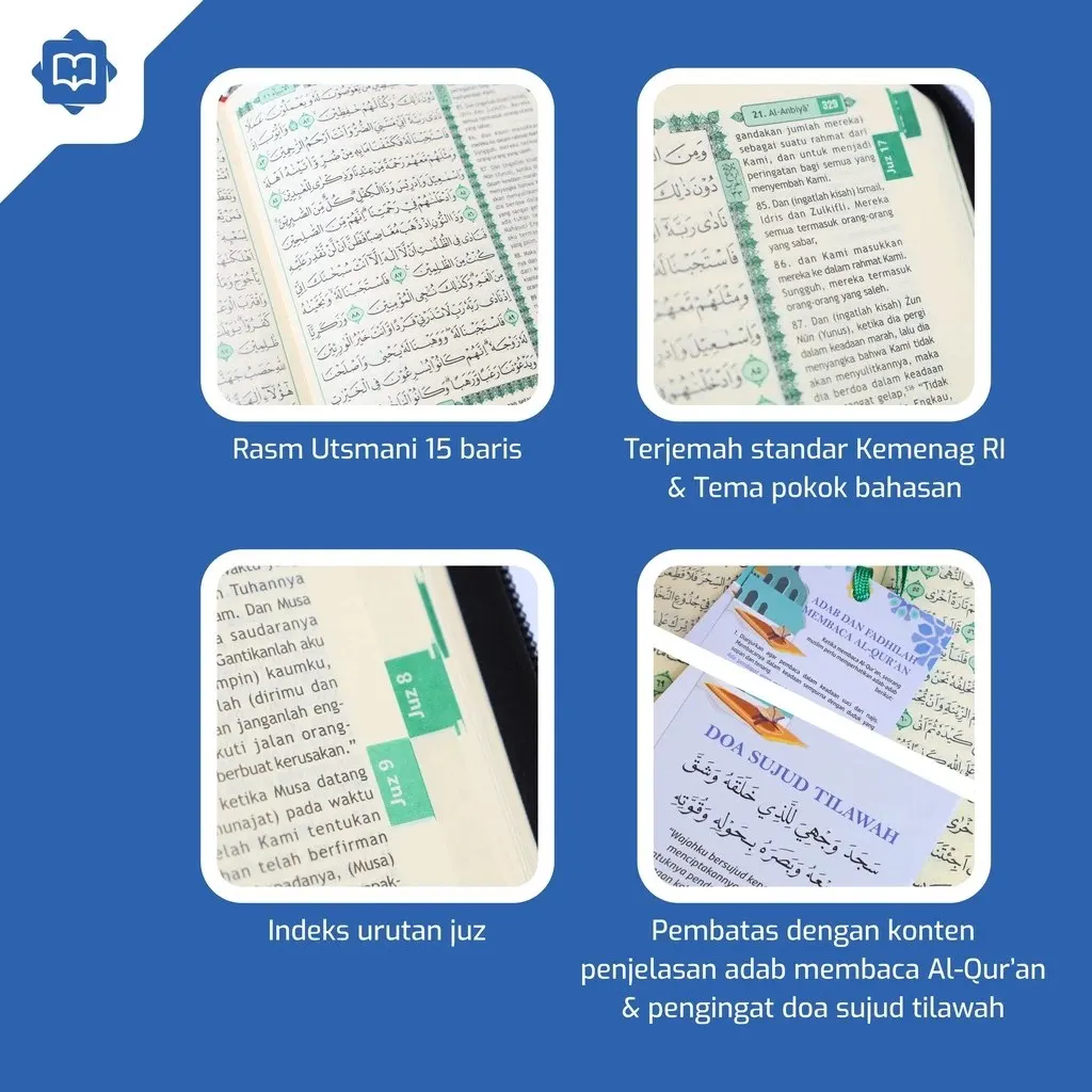 Al Quran Terjemah Al Halim B7 Rubu HVS Resleting — foto 4