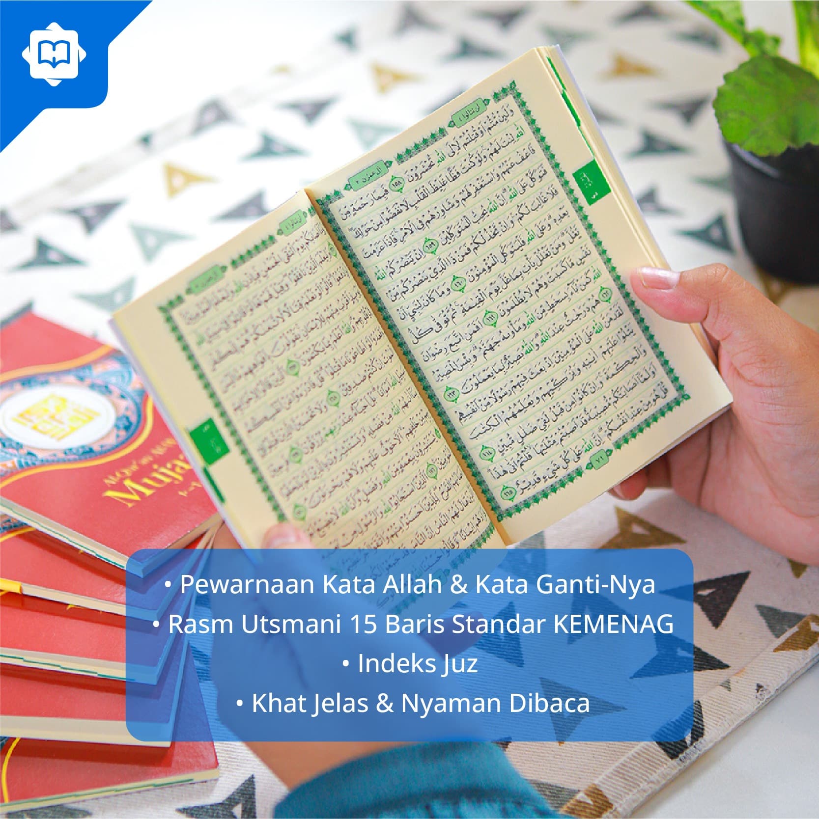 Mushaf Al Quran Al Wafa B7 Mujazza Per 5 Juz — foto 4