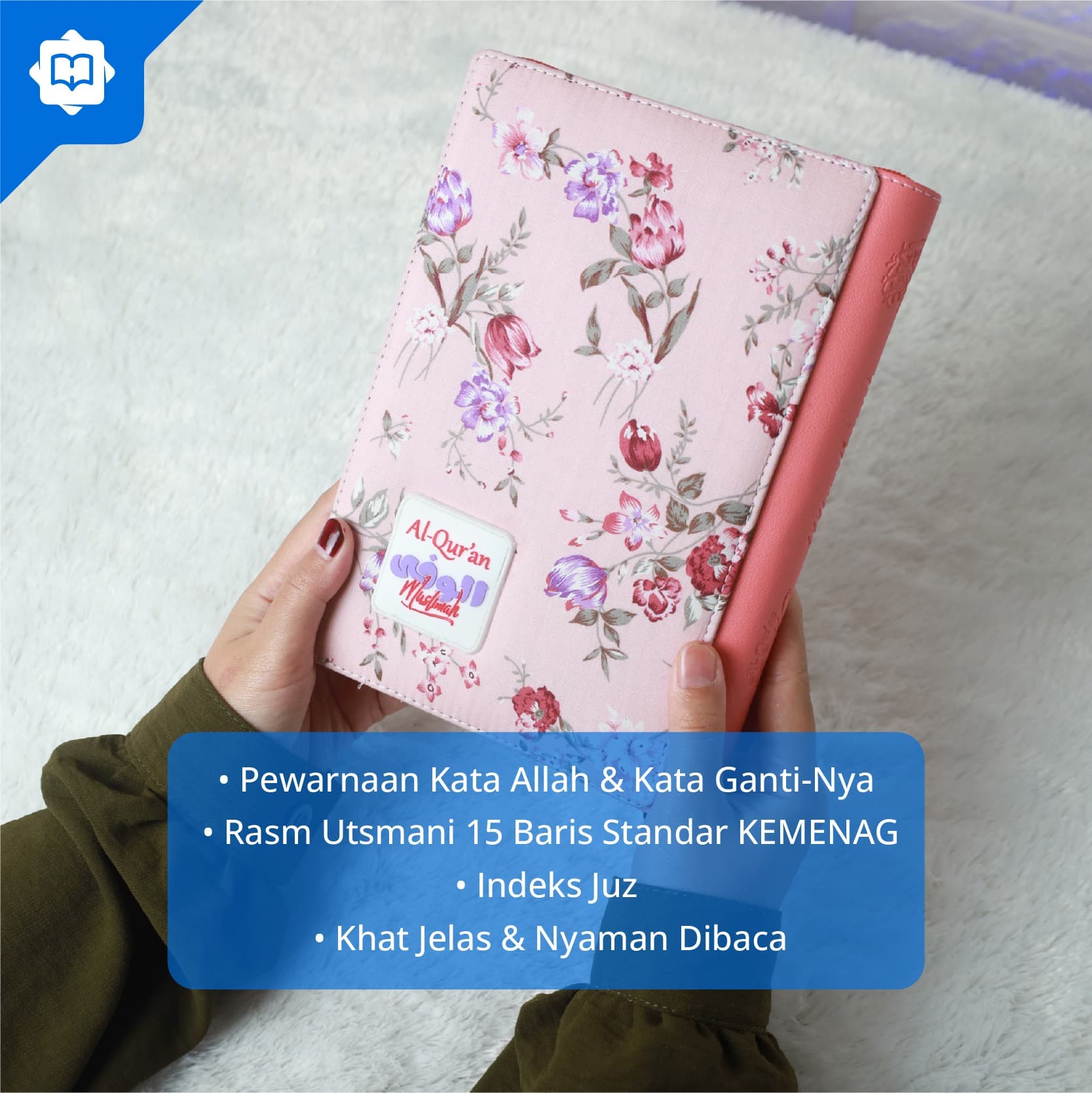 Mushaf Al Quran Al Wafa Muslimah A5 Resleting — foto 4